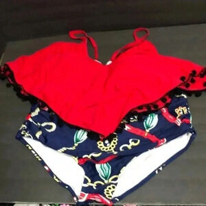 Swimsuit 2 piece bikini high‎ waist new size medium